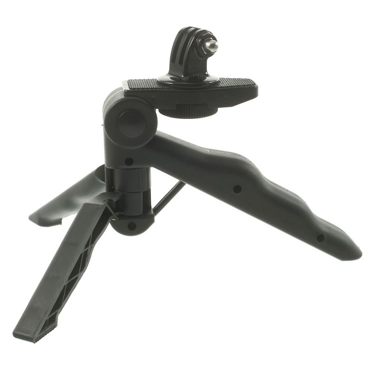 Black Foldable Pistol Style Grip Tripod w/ Mount Adapter for Gopro Hero 2 3 3+-2