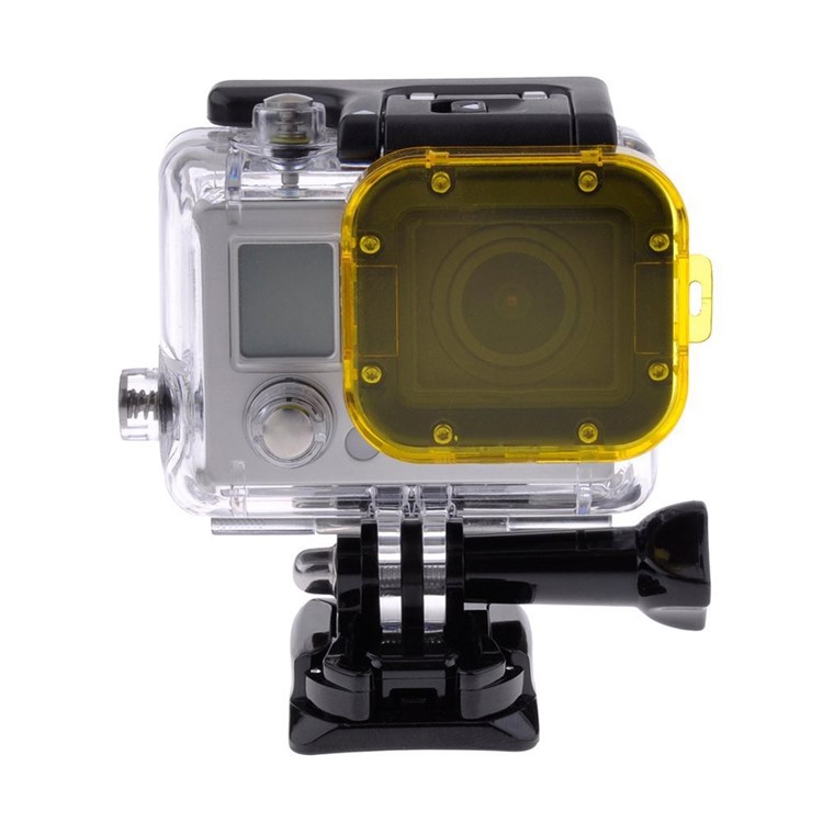 Yellow Snap-on Underwater Color Correction Dive Housing Filter for Gopro Hero 3+-2
