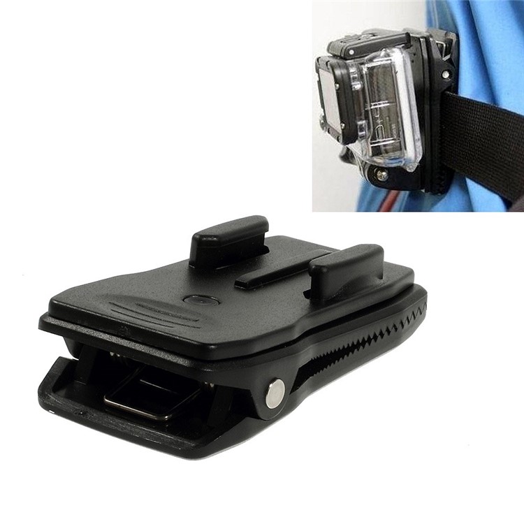360 Degree Rotary Backpack Strap Quick Release Clip Clamp Mount for Gopro Hero 2 3 3+-1