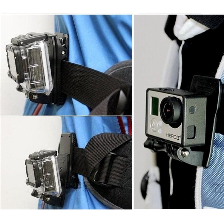 360 Degree Rotary Backpack Strap Quick Release Clip Clamp Mount for Gopro Hero 2 3 3+-5