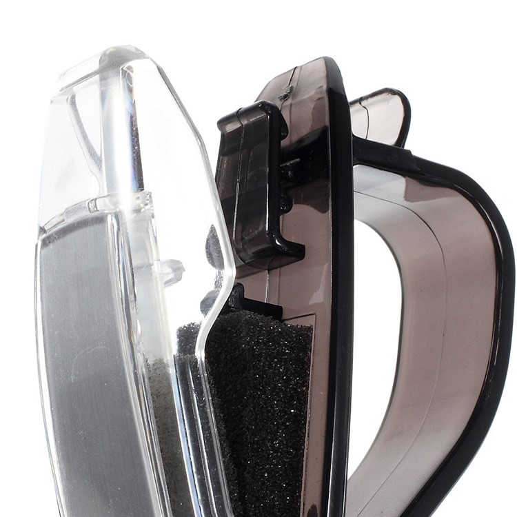 Car Visor Glasses Clip Sunglasses Ticket Holder - Silver-3
