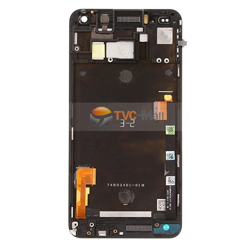 Black Front Housing LCD Assembly with Touch Screen Digitizer for HTC One M7 801e OEM-2