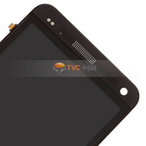 Black Front Housing LCD Assembly with Touch Screen Digitizer for HTC One M7 801e OEM-3