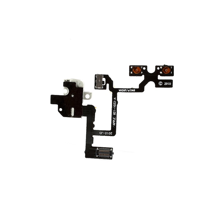 OEM Earphone Jack Audio Flex Cable Ribbon for iPhone 4 4G - White-1