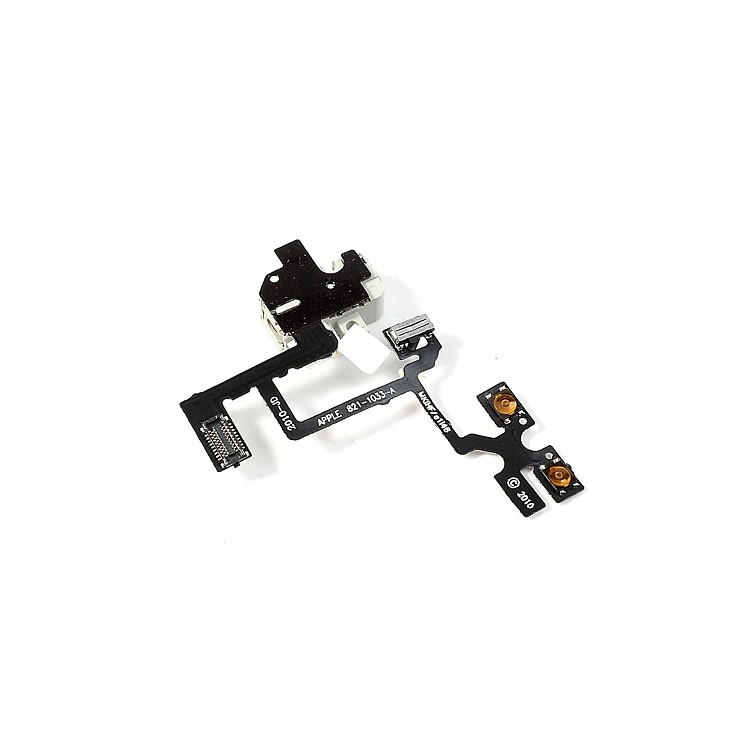 OEM Earphone Jack Audio Flex Cable Ribbon for iPhone 4 4G - White-2