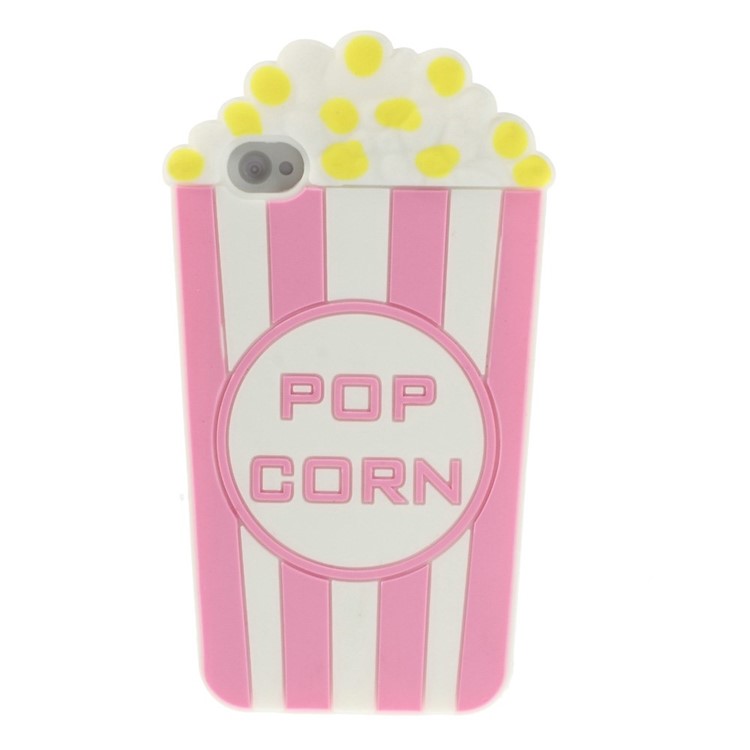 coque iphone 4 silicone pop corn