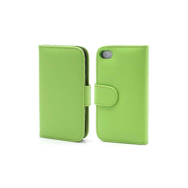 

Elegant Magnetic Folio Leather Wallet Case for iPhone 4 4S - Green, iPhone 4S