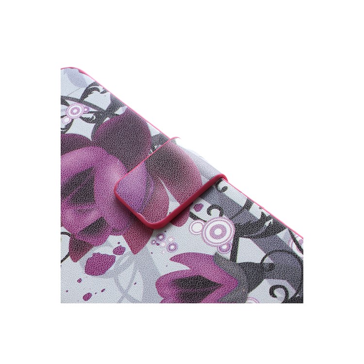 Beautiful Lotus Flower Credit Card Wallet Stand Leather Case for iPhone 4 4S-6