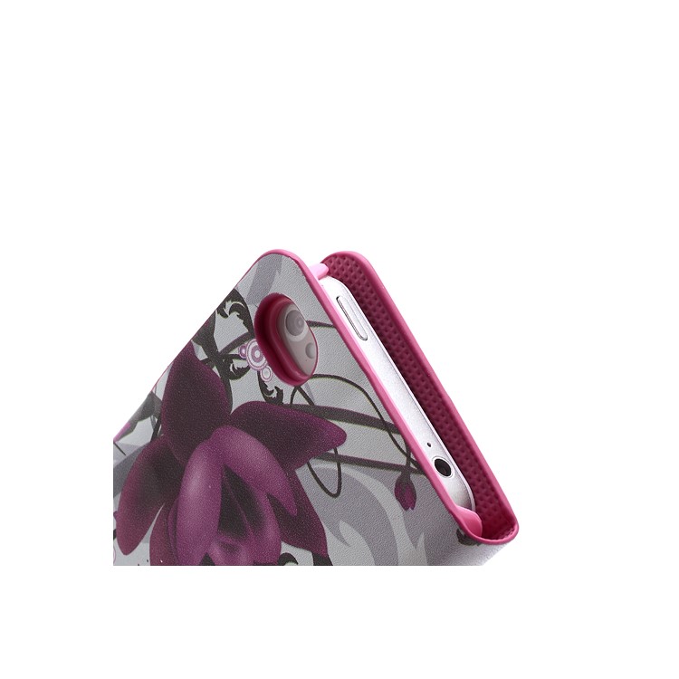 Beautiful Lotus Flower Credit Card Wallet Stand Leather Case for iPhone 4 4S-7