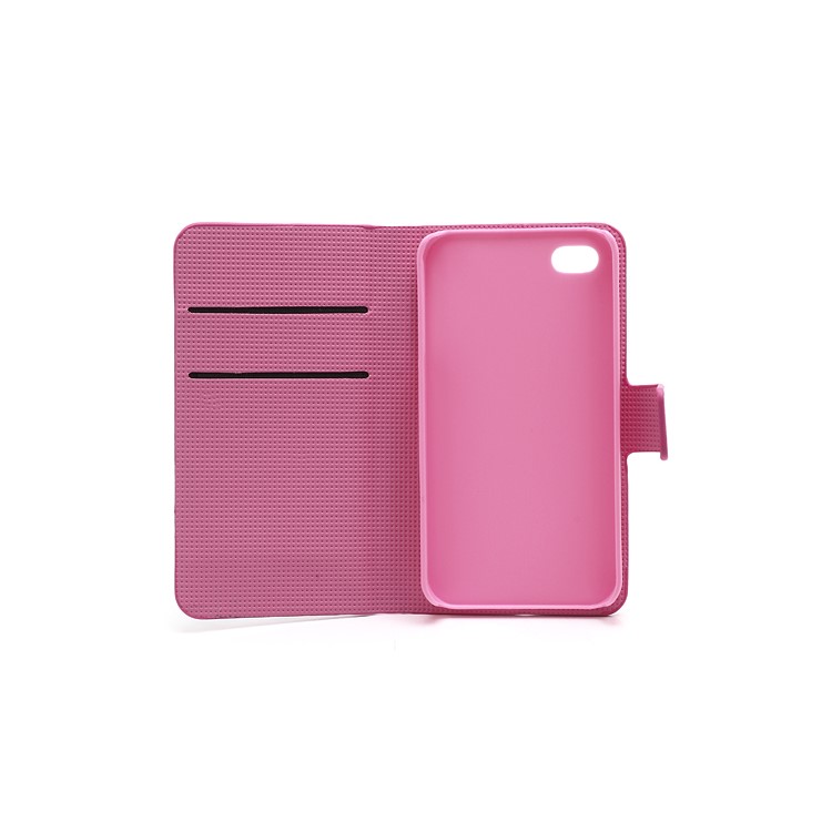 Beautiful Lotus Flower Credit Card Wallet Stand Leather Case for iPhone 4 4S-9