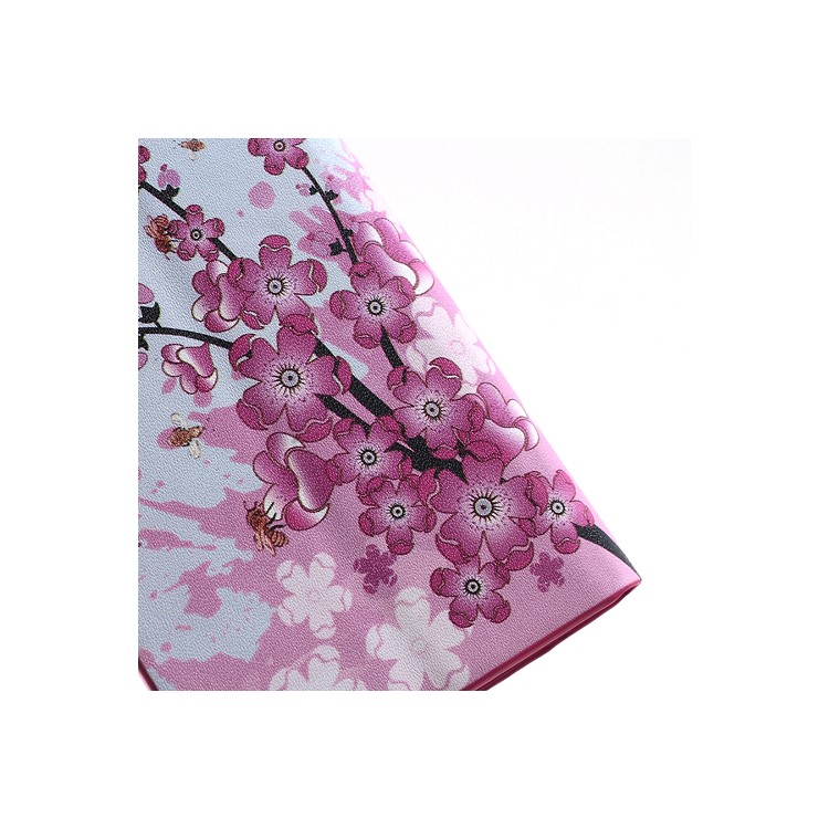 Pink Plum Magnetic Leather Case Cover with Card Slots & Stand for iPhone 4 4S-7