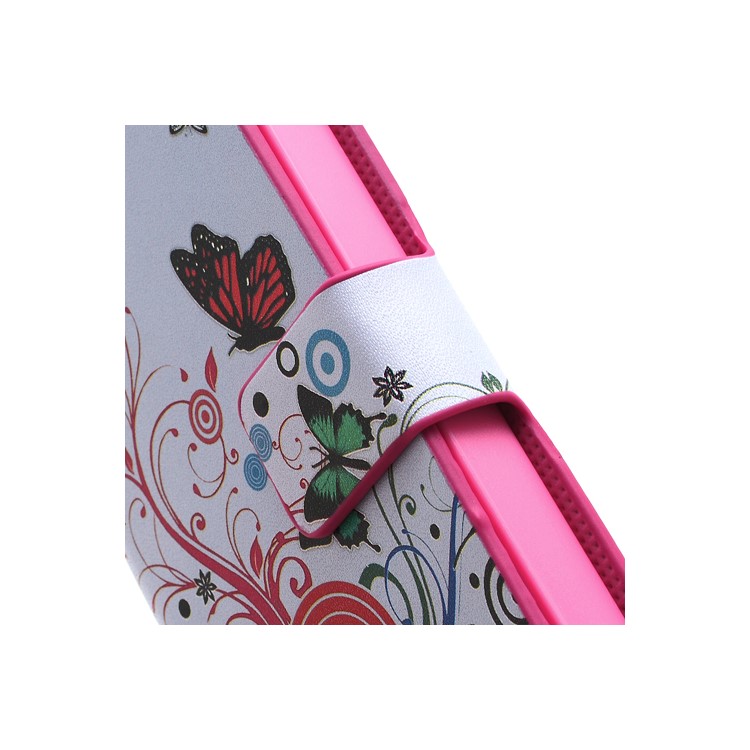 Vivid Butterfly Circle Leather Case with Stand & Wallet for iPhone 4 4S-6