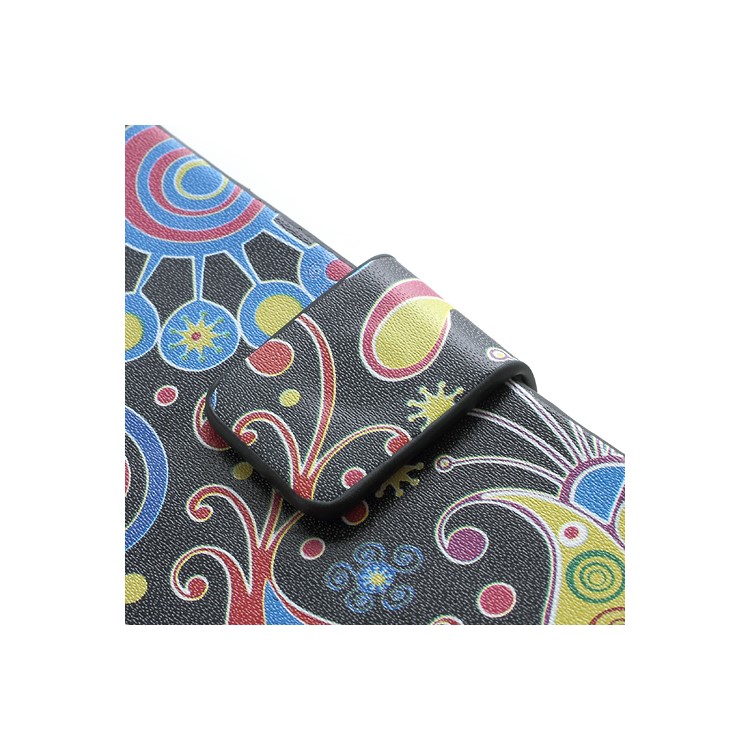 Colorful Flower Ribbon Wallet iPhone 4 4S Leather Stand Case Cover