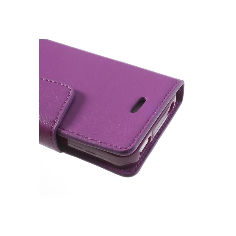 Mercury Goospery Sonata Diary Leather Stand Cover for iPhone 4s 4 - Purple-10