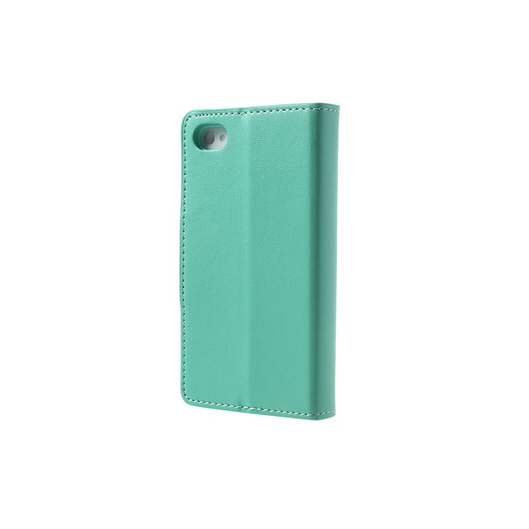 Mercury Goospery for iPhone 4s 4 Sonata Diary Flip Leather Case w/ Stand - Cyan-2