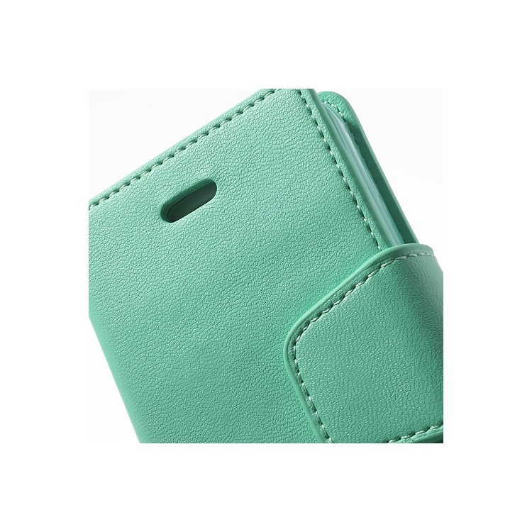 Mercury Goospery for iPhone 4s 4 Sonata Diary Flip Leather Case w/ Stand - Cyan-8