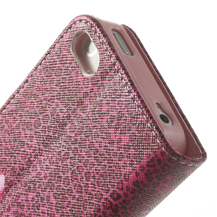 For iPhone 4s 4 Magnetic Rose Leopard & Bowknot Pattern Leather Wallet Stand Cover-9
