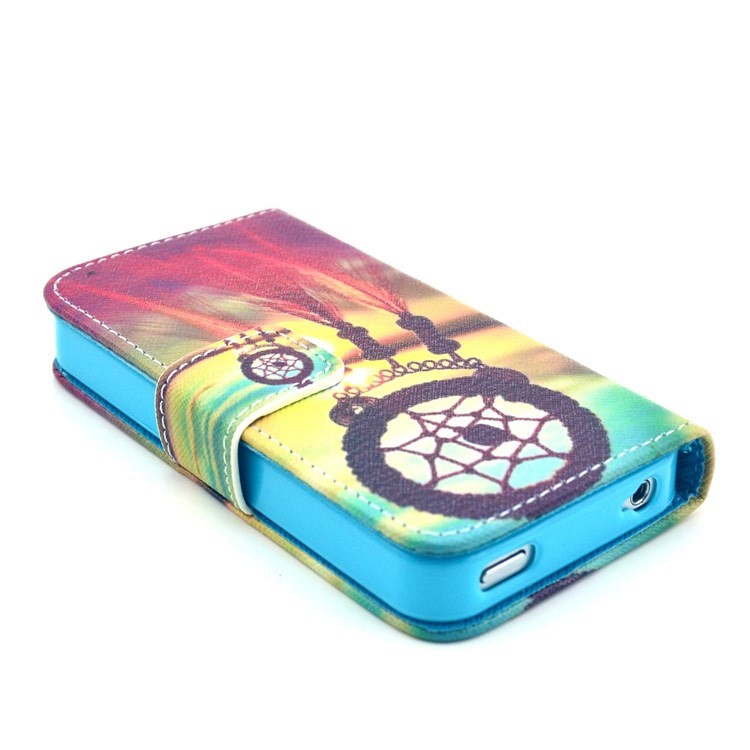Sunset Dream Catcher Wallet Leather Shell Case with Stand for iPhone 4 4s-3