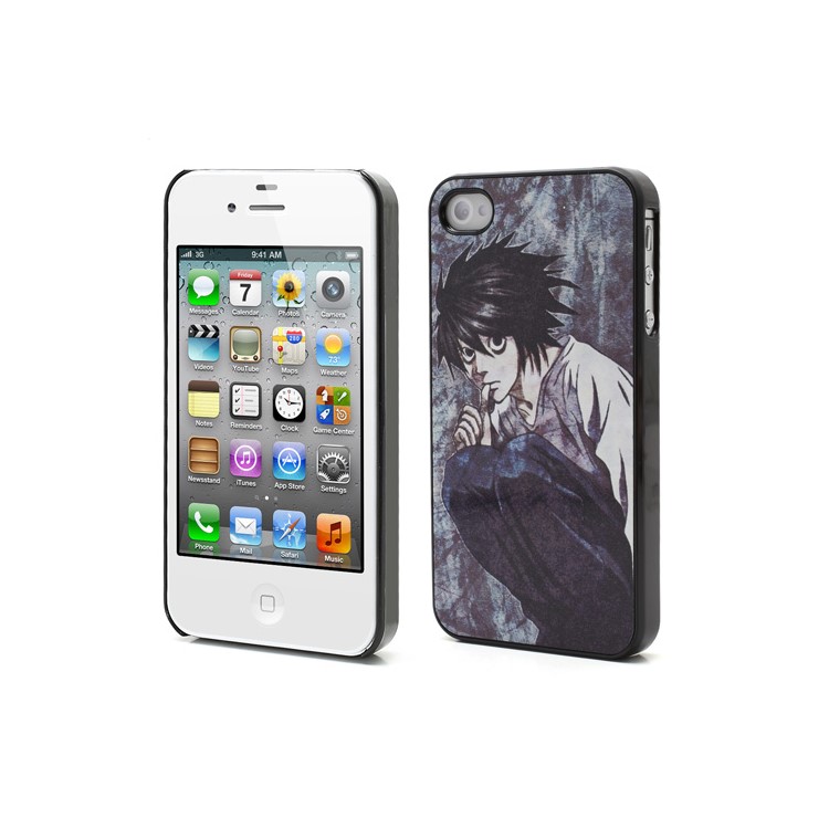 Death Note Anime L Lawliet Metal Hard Cover Case for iPhone 4 4S-1
