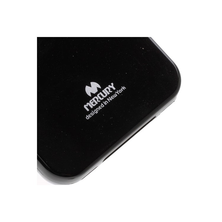 Mercury Shimmering Powder TPU Gel Case Cover for iPhone 4 4S - Black-5