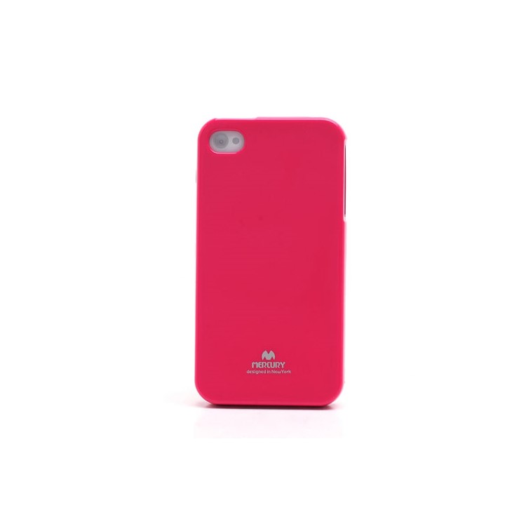 Mercury Shimmering Powder TPU Gel Case Cover for iPhone 4 4S - Rose-2