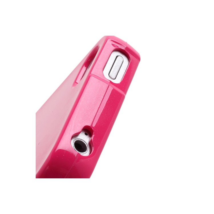 Mercury Shimmering Powder TPU Gel Case Cover for iPhone 4 4S - Rose-5