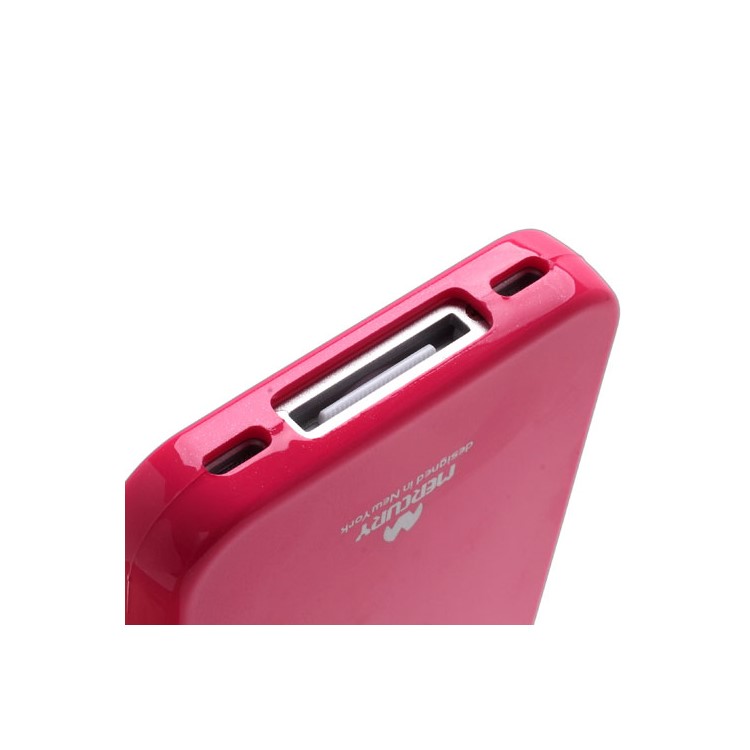 Mercury Shimmering Powder TPU Gel Case Cover for iPhone 4 4S - Rose-6
