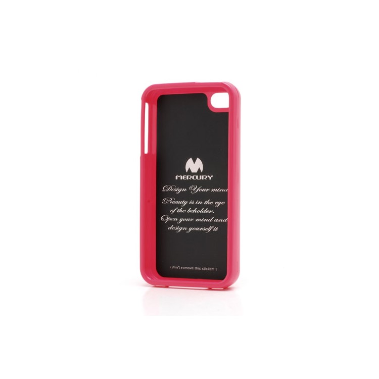 Mercury Shimmering Powder TPU Gel Case Cover for iPhone 4 4S - Rose-7