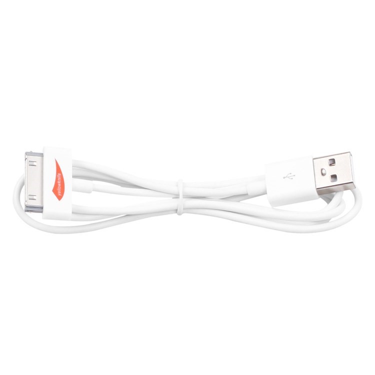 YellowKnife MFi Certified IOS7 1M 30pin USB Sync Charger Round Cord for iPhone 4S 4 iPad 2 3 iPod Touch 3 4 - White-3
