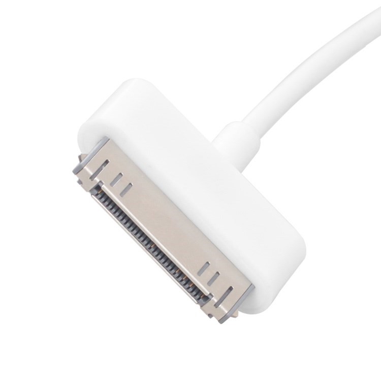 YellowKnife MFi Certified IOS7 1M 30pin USB Sync Charger Round Cord for iPhone 4S 4 iPad 2 3 iPod Touch 3 4 - White-6