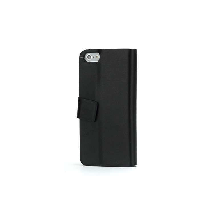 Doormoon Genuine Real Wallet Leather Case for iPhone 5 with Stand - Black-2
