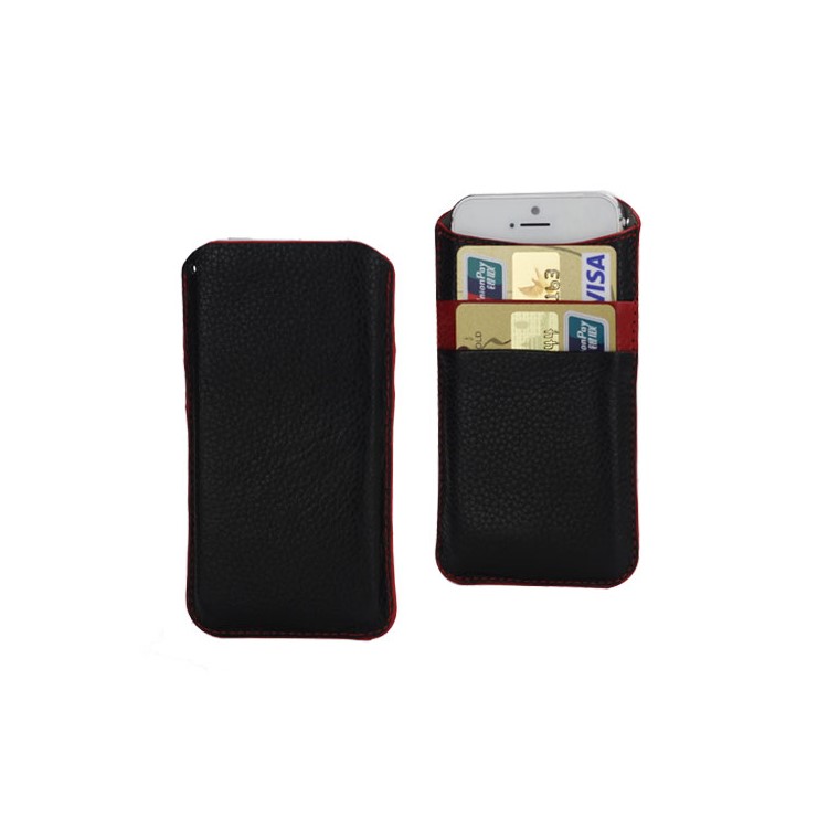 Genuine Leather Credit Card Slot Soft Pouch Bag Cover For Iphone Se Genuine Leather Credit Card Slot Soft Pouch Bag Cover For Iphone Se 5s 5 5c Black Tvc Mall