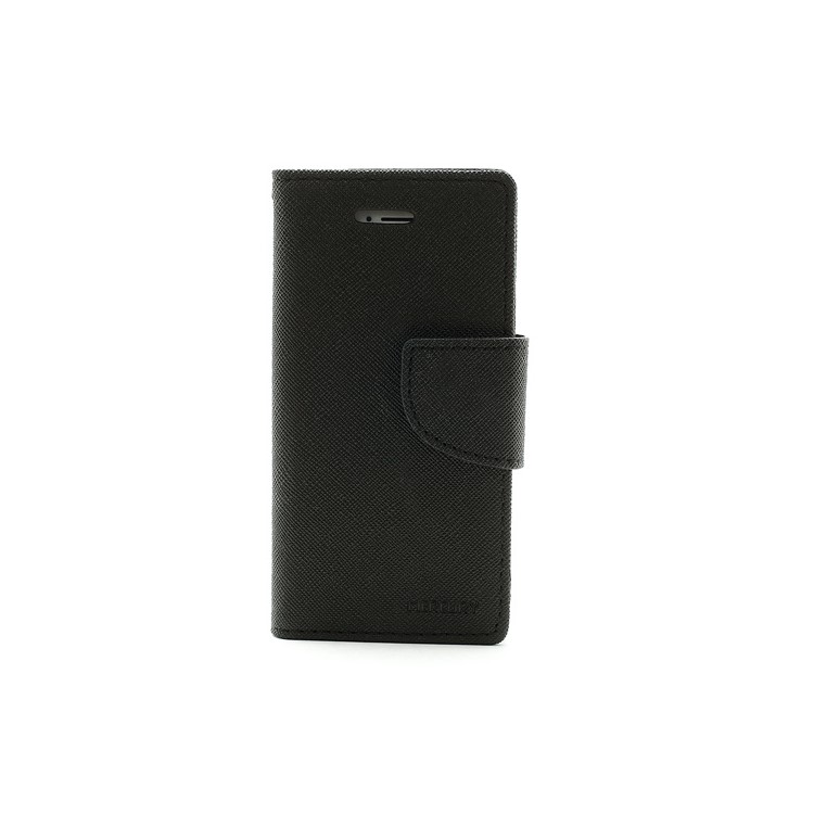 Mercury Fancy Diary Wallet Style Leather Stand Case Cover for iPhone 5 - Black-3