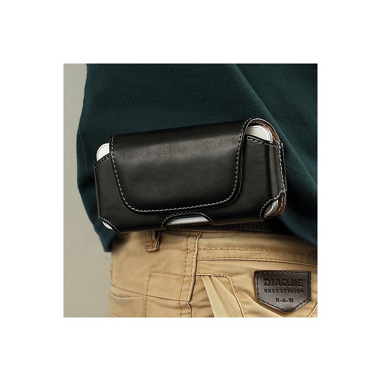 Horizontal Belt Clip PU Leather Holster Pouch Case for iPhone 5 5s 5c-9