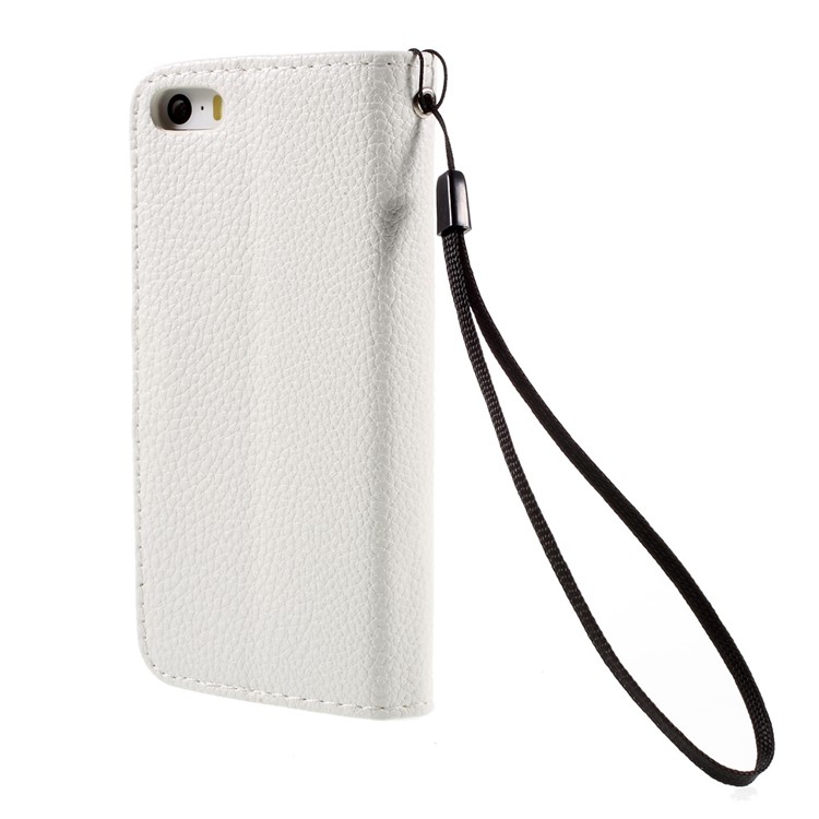 Elegant Bling Diamante Flower iPhone 5 Leather Cover Stand-3