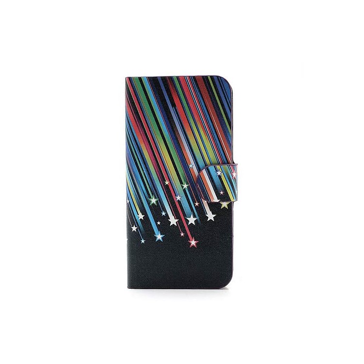 Meteor Shower Wallet Leather Case Cover with Stand for iPhone 5-2