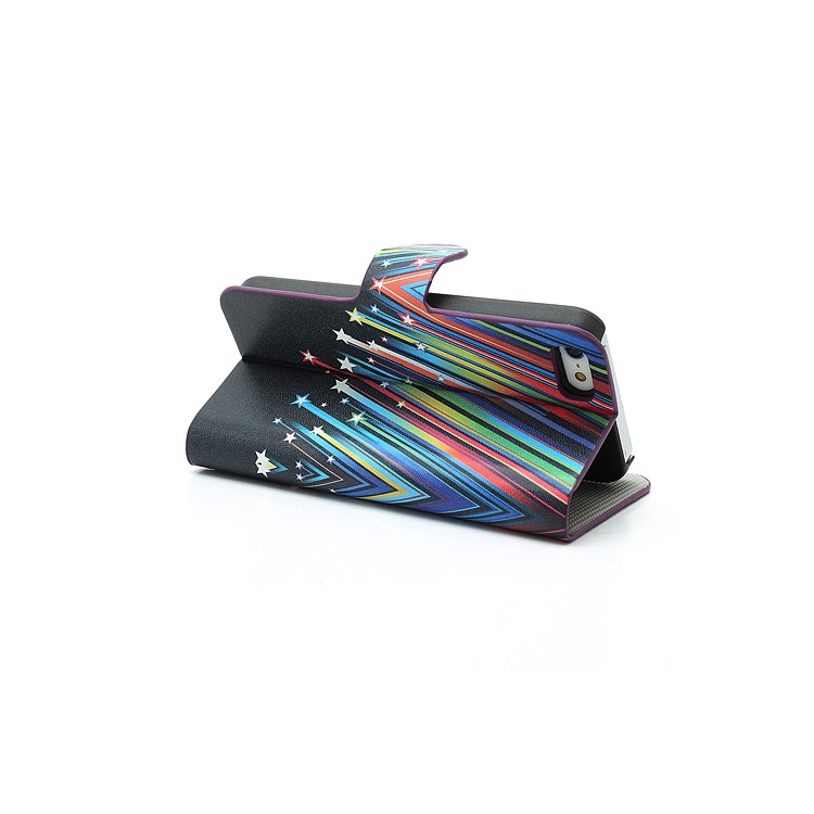 Meteor Shower Wallet Leather Case Cover with Stand for iPhone 5-5