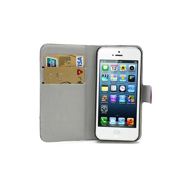 Meteor Shower Wallet Leather Case Cover with Stand for iPhone 5-6