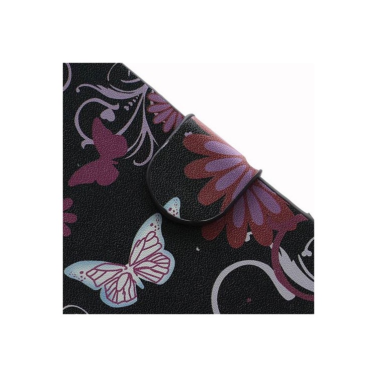 Butterfly & Flower Card Slot Leather Stand Case Shell for iPhone 5-8