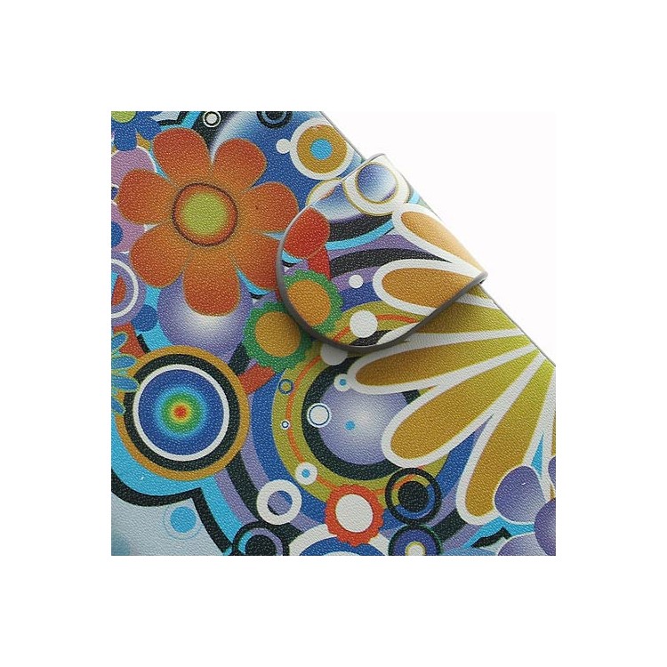 iPhone 5 Credit Card Wallet Leather Case with Stand Colorful Flowers Pattern-8