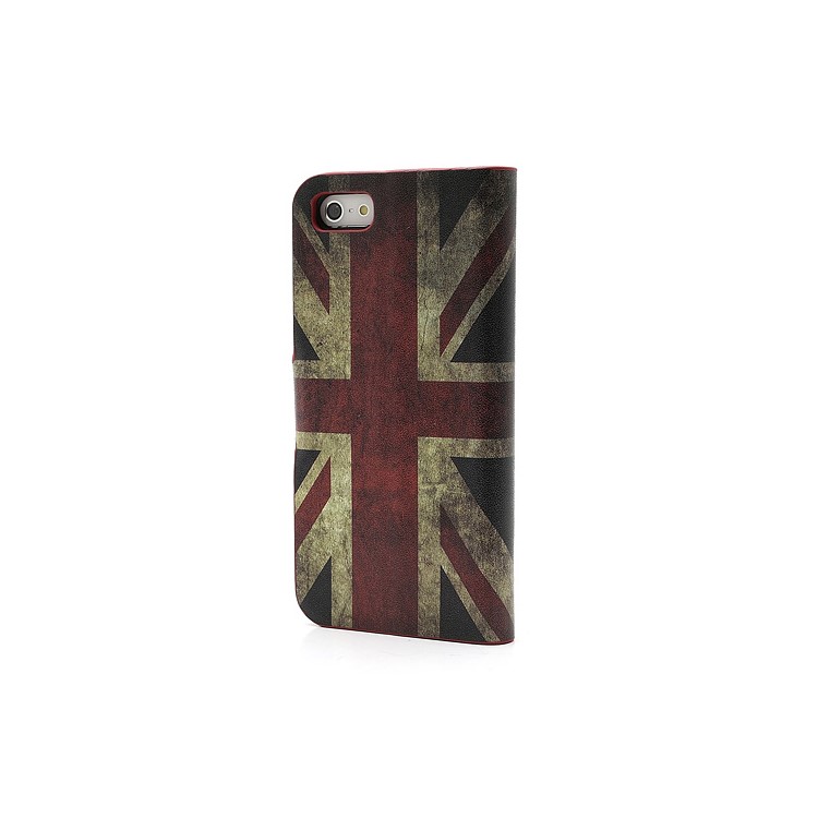 iPhone 5 Vintage Union Jack Flag Magnetic Wallet Leather Case Stand-3