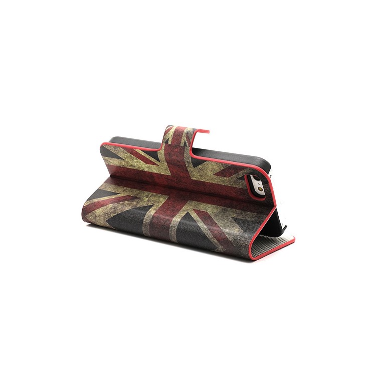 iPhone 5 Vintage Union Jack Flag Magnetic Wallet Leather Case Stand-5