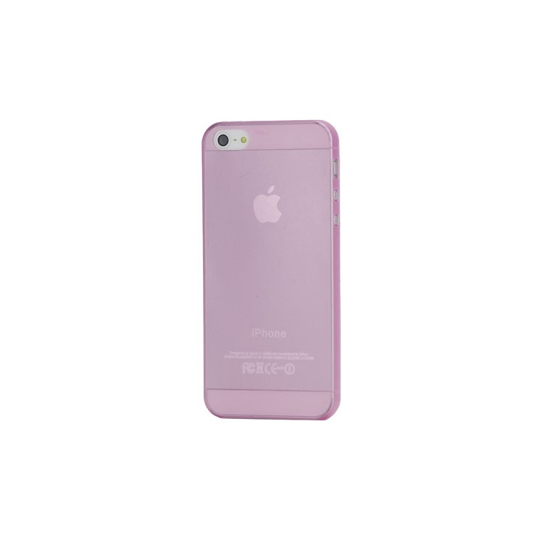 Super Thin 0.3mm Outer Matte Inner Glossy Hard Case for iPhone 5 - Pink-1