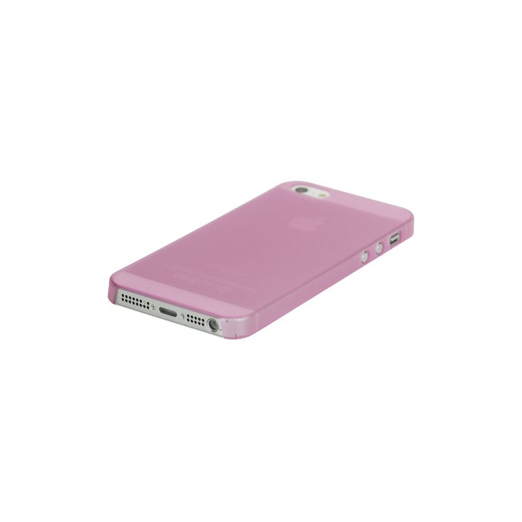 Super Thin 0.3mm Outer Matte Inner Glossy Hard Case for iPhone 5 - Pink-4