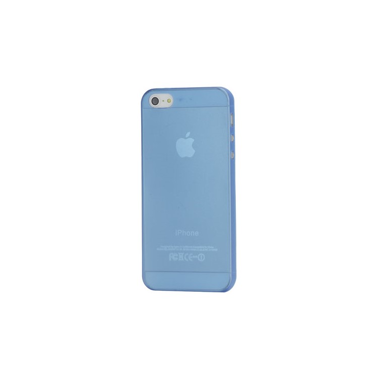 Super Thin 0.3mm Outer Matte Inner Glossy Hard Case for iPhone 5 - Blue-1