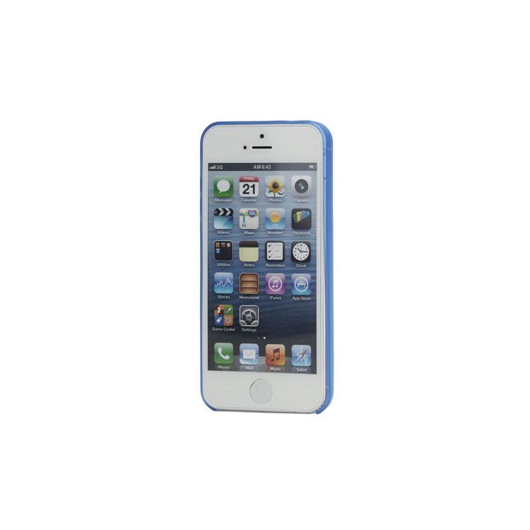 Super Thin 0.3mm Outer Matte Inner Glossy Hard Case for iPhone 5 - Blue-2