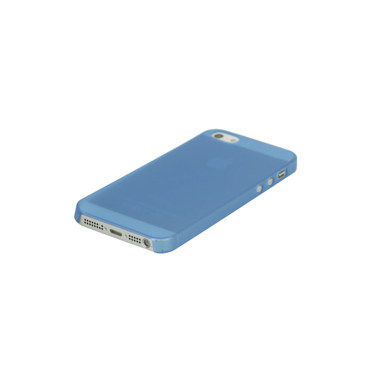 Super Thin 0.3mm Outer Matte Inner Glossy Hard Case for iPhone 5 - Blue-4
