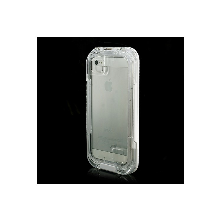 IPX-8 Universal Waterproof Case Cover for iPhone 5 4S 4 + Neck Strap - White-3