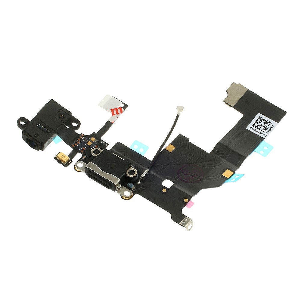 For iPhone 5 Charging Port Dock Connector Earphone Jack Flex Cable (OEM, not brand new) - Black-1