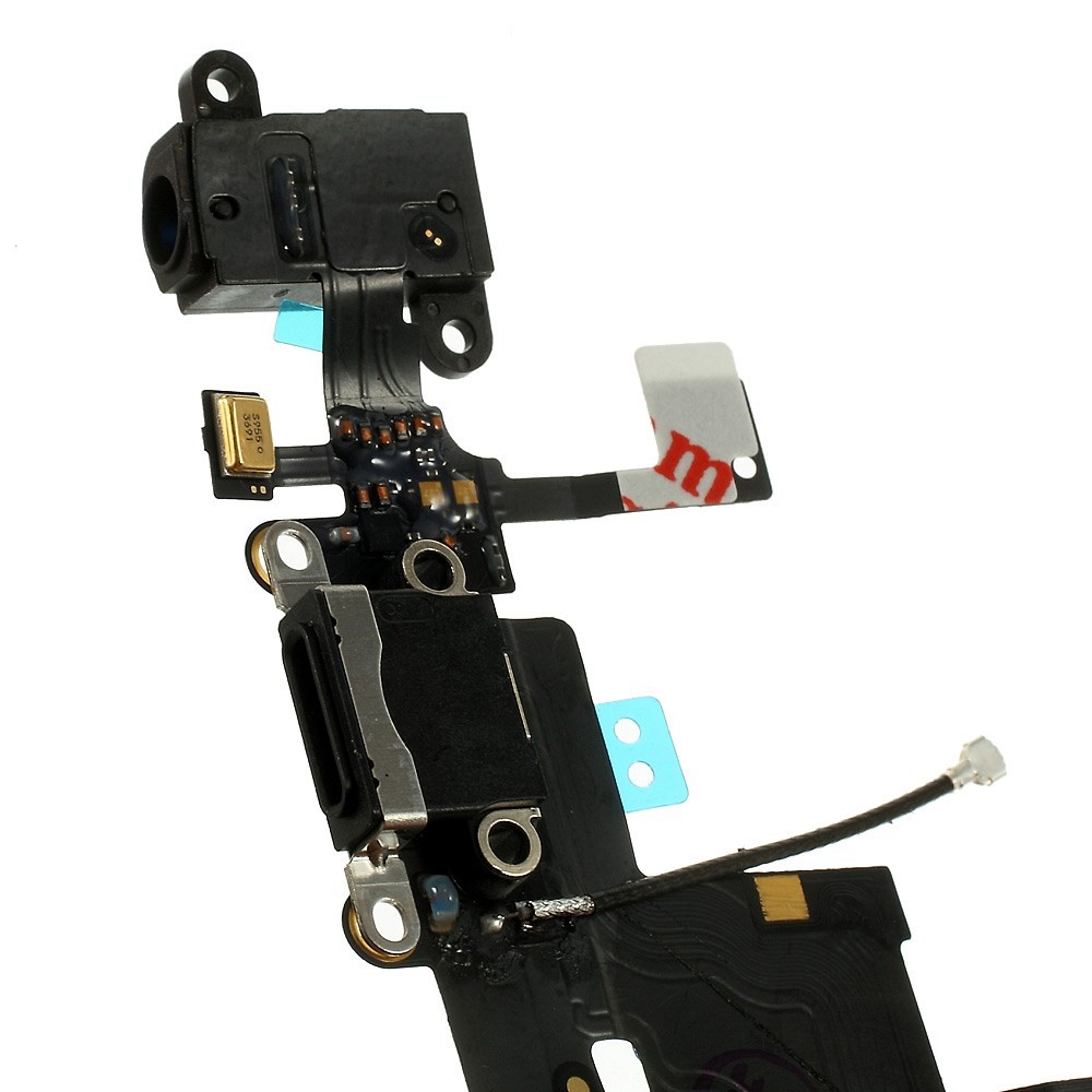 For iPhone 5 Charging Port Dock Connector Earphone Jack Flex Cable (OEM, not brand new) - Black-3